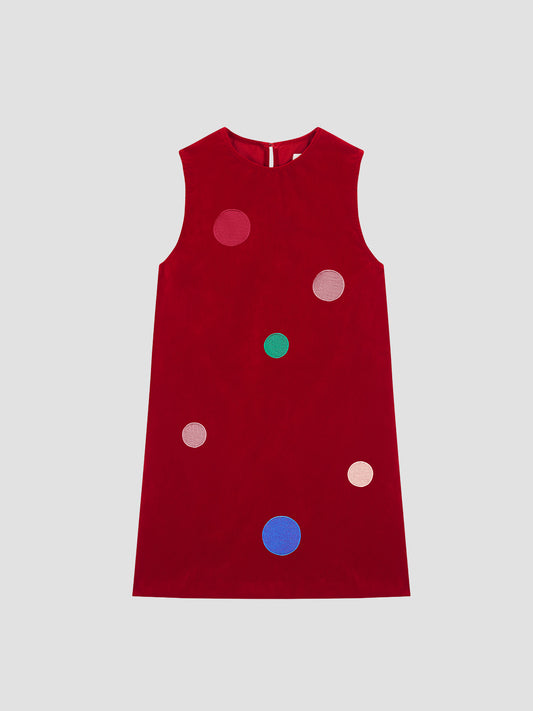 Morelino Velvet Dress Red