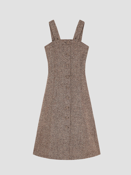Lady Wool Dress Brown