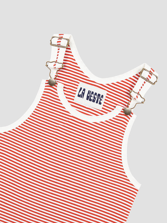 Jardinera Tee Shirt Striped Orange