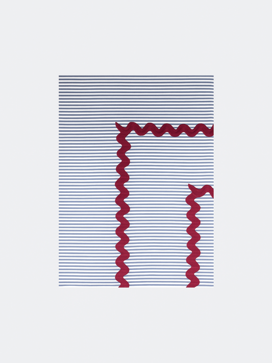 Tablecloth Vertical Striped Blue