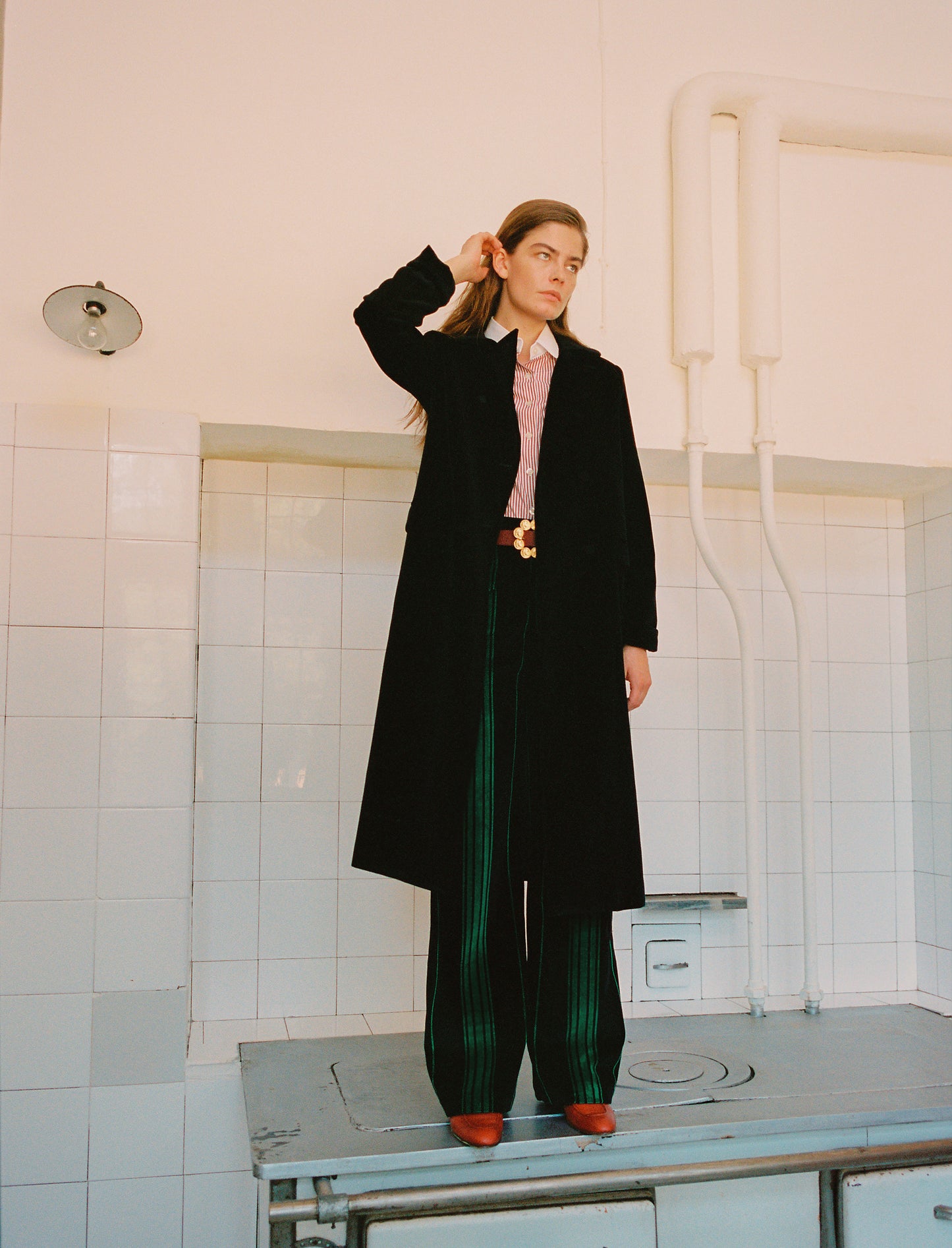 Tombola Velvet Pants Black
