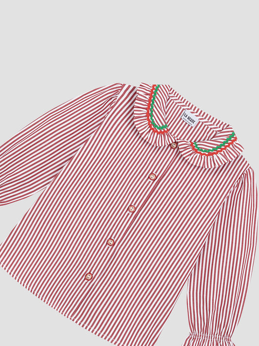 Mini School Shirt Striped Red