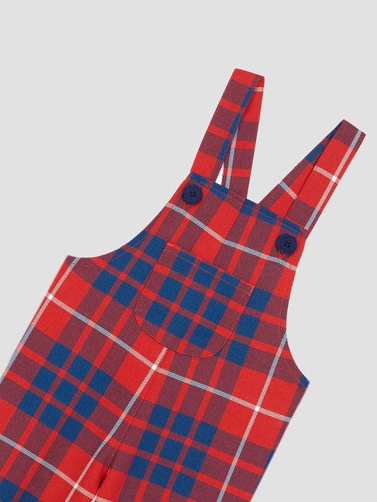 Mini Jumpsuit Tartan Red