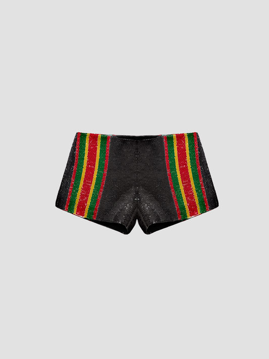 Pippi Sequin Shorts Black