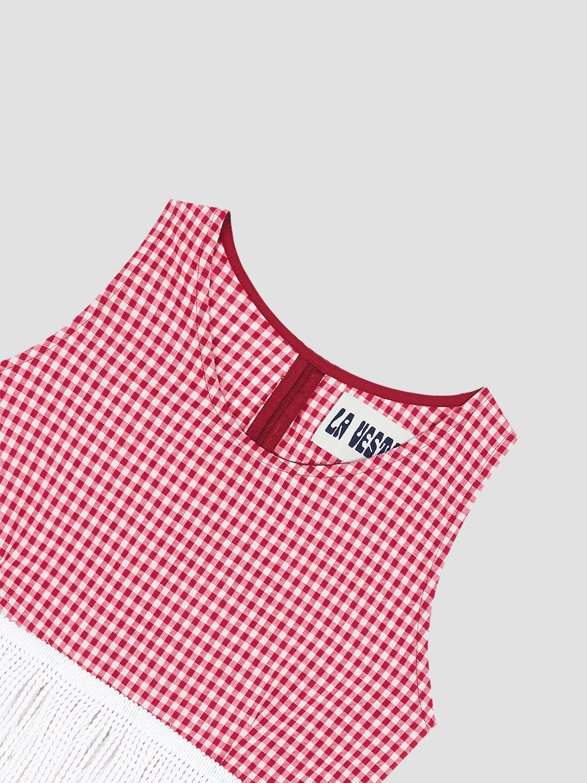 Macarella Top Check Red