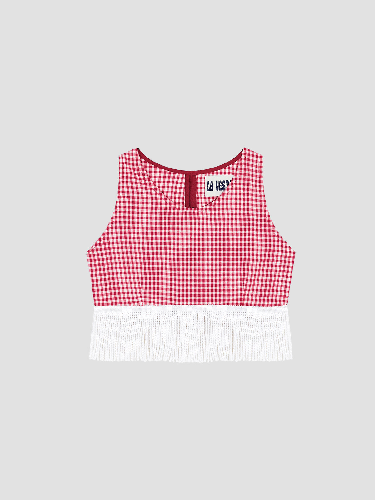 Macarella Top Check Red