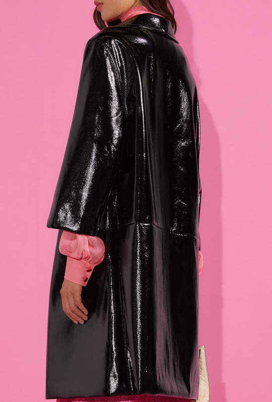 Back of our patent leather winter coat
