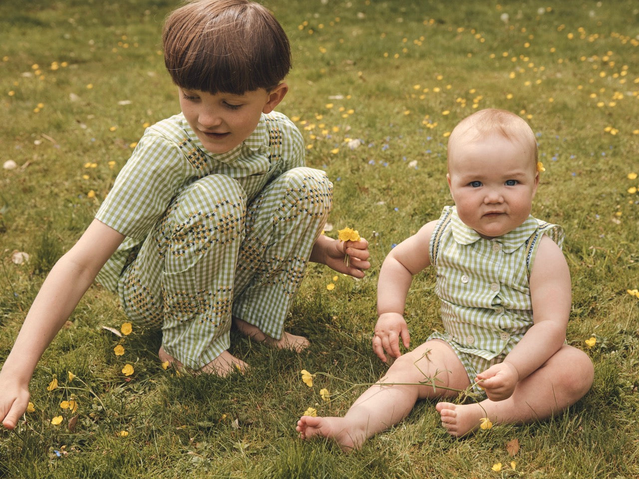Mini Jumpsuit Punto de Cruz Pistachio