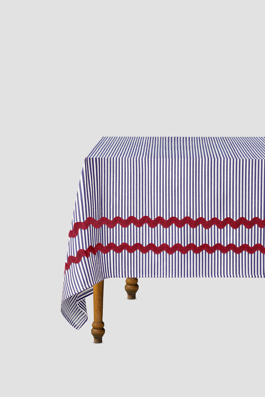Tablecloth Vertical Striped Blue