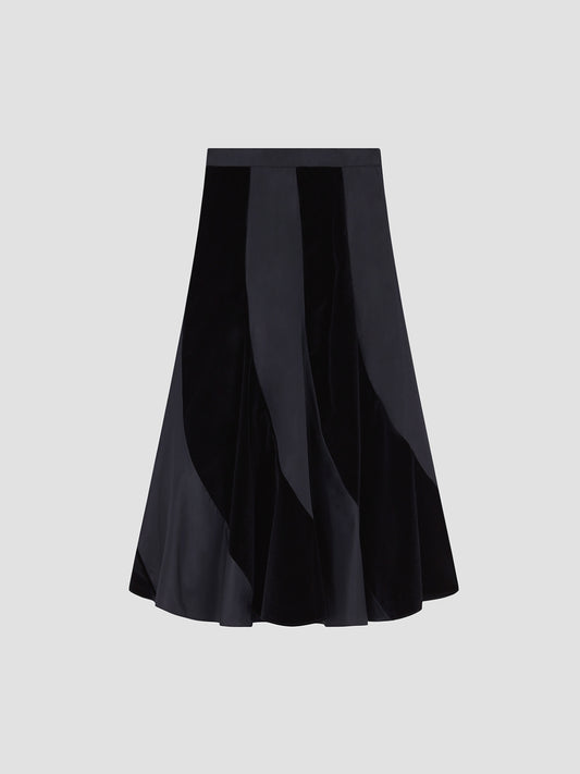 Keops Velvet Skirt Black