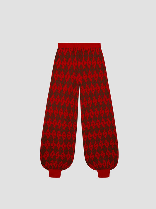 Arlequín Knit Pants Red