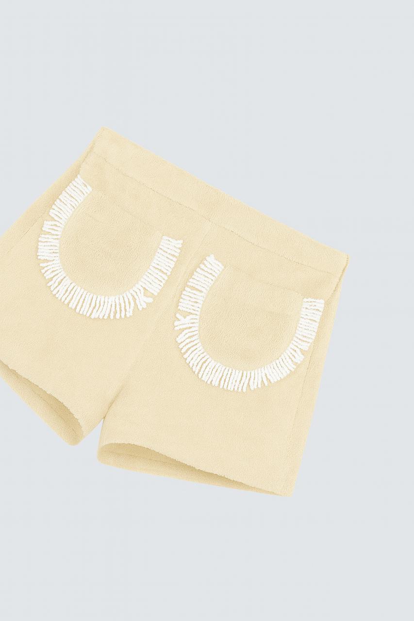 Carambola Shorts Fringed Vanilla