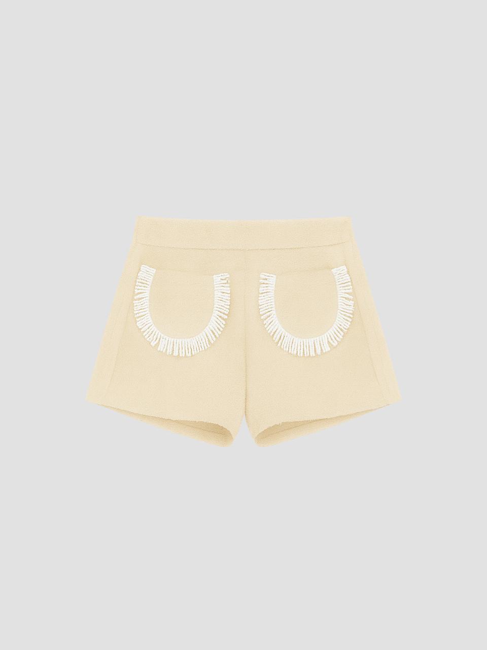 Carambola Shorts Fringed Vanilla