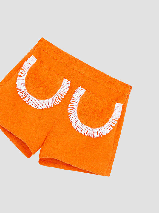 Carambola Shorts Fringed Orange