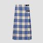 Checked Scottish midi skirt in blue, ecru and red tones. 