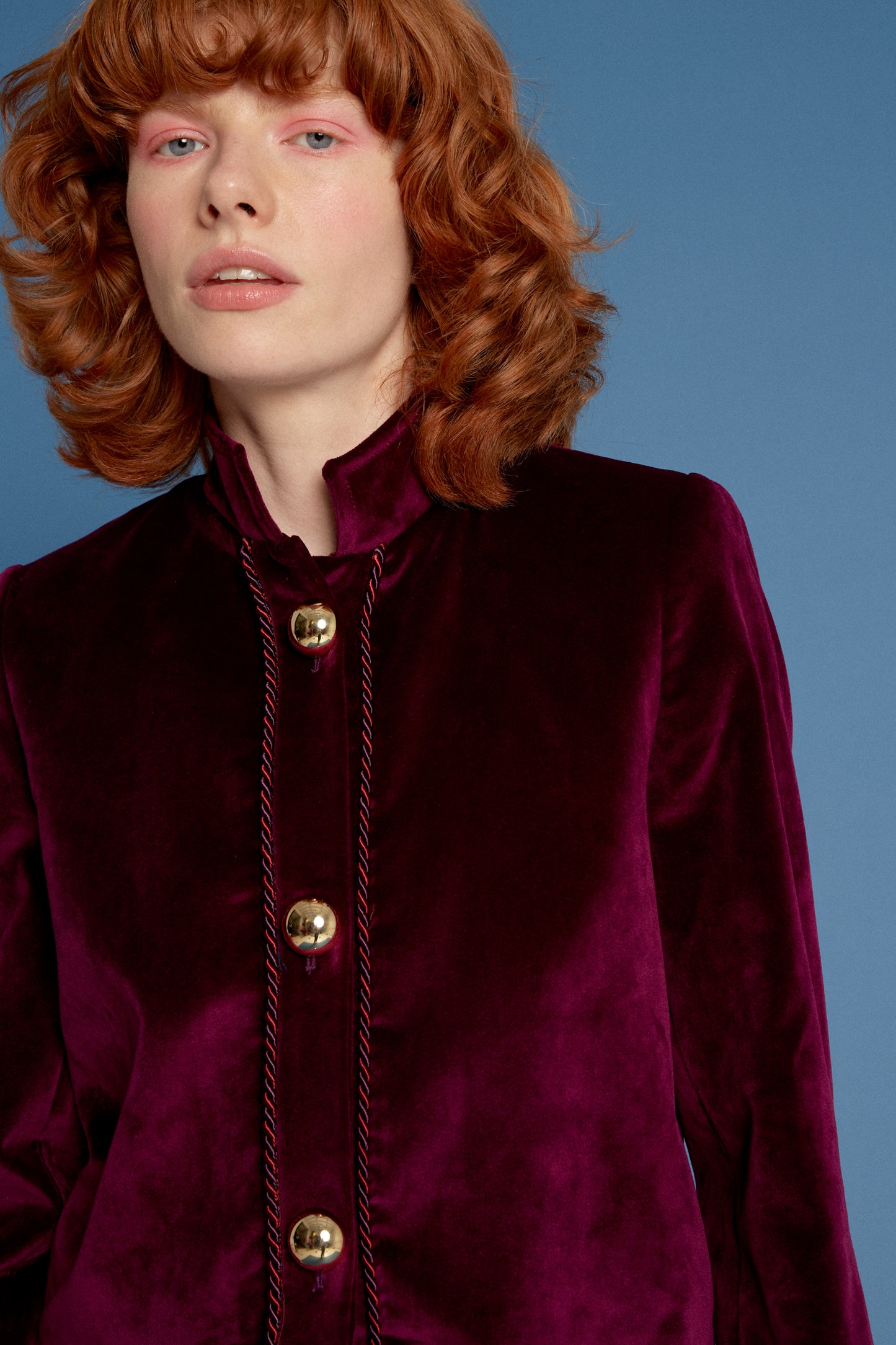 Leonor Jacket Velvet Aubergine