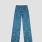 Cotton Blue Pant with a flower print