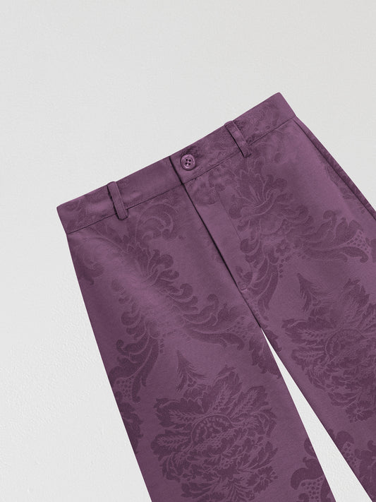 Women's purple pants with matching pattern