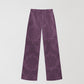 Mei Pants Purple is a purple high-waist pant with matching color print.
