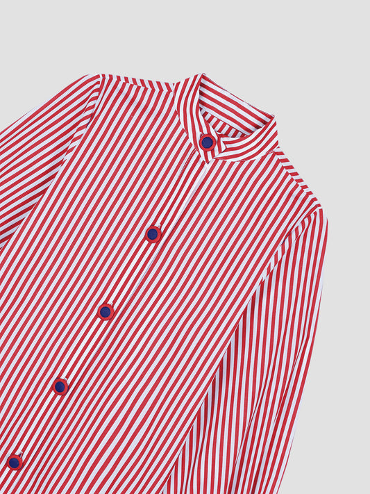 Mikado Shirt Red and Navy