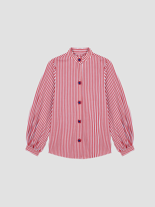 Mikado Shirt Red and Navy