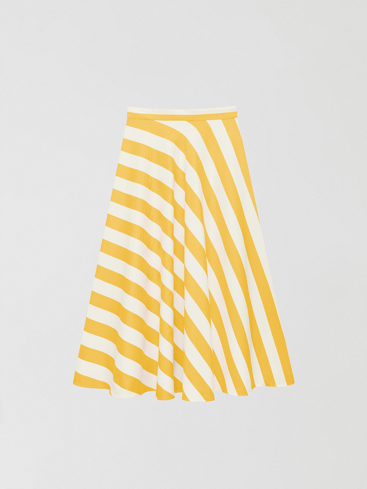 Horizontal striped skirt yellow hotsell