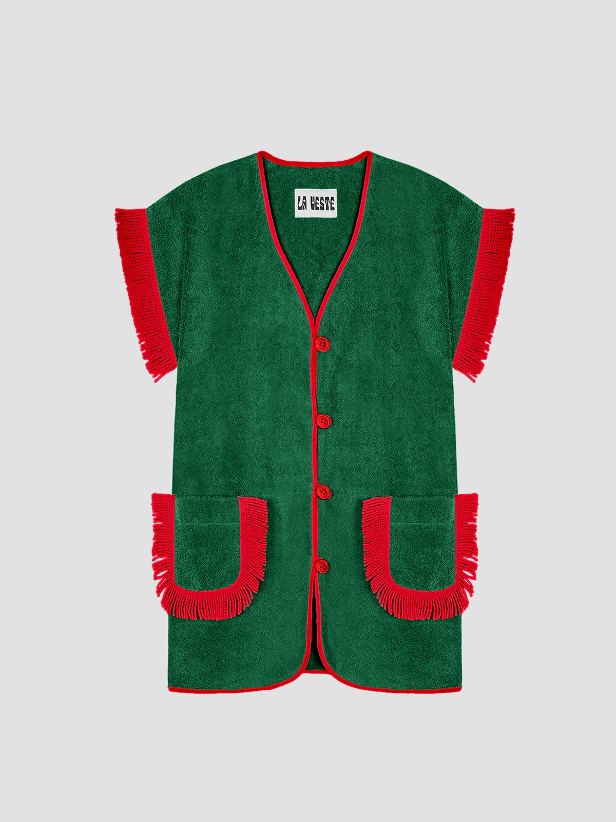 Pitaya Towel Dress Green And Red