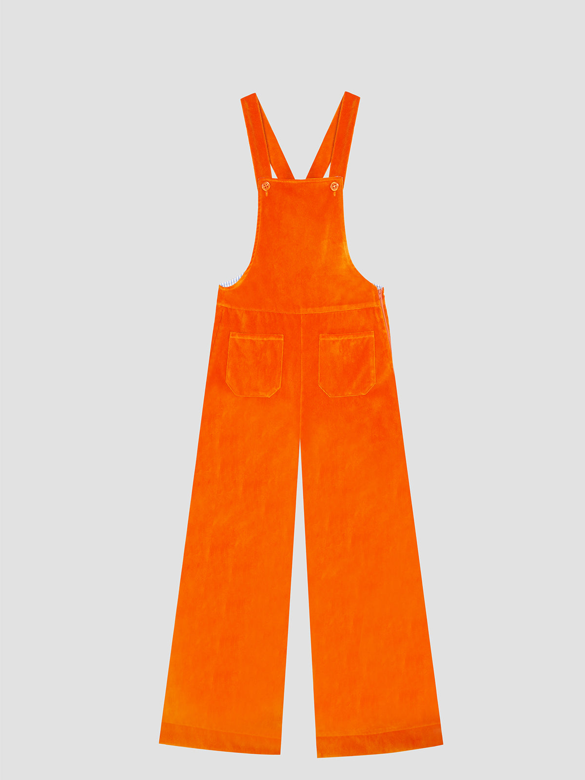 Orange velvet jumpsuit online