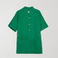 Ship Weel Green Kimono is a short-sleeved V-neck kimono made of green towel fabric with front button closure.