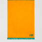 Towel made in orange cotton with green fringes detail. 