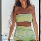 Carambola Shorts Fringed Lime