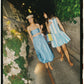 Campari Dress Striped Turquoise