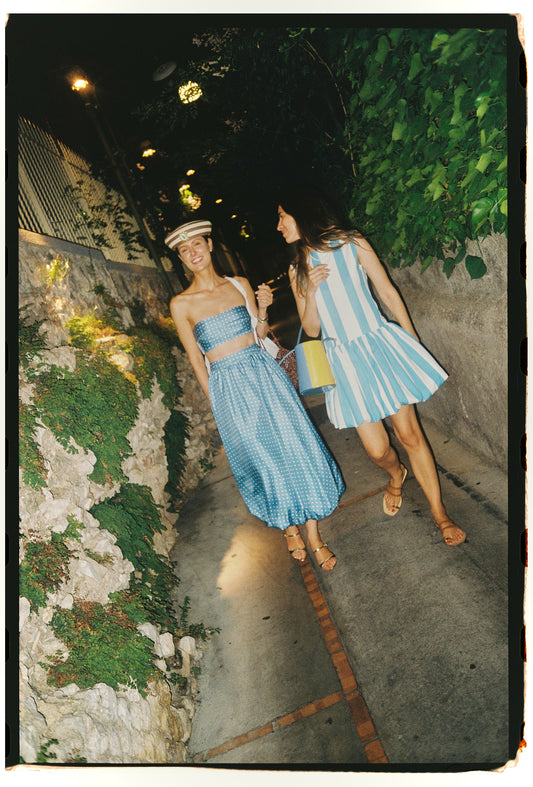 Campari Dress Striped Turquoise