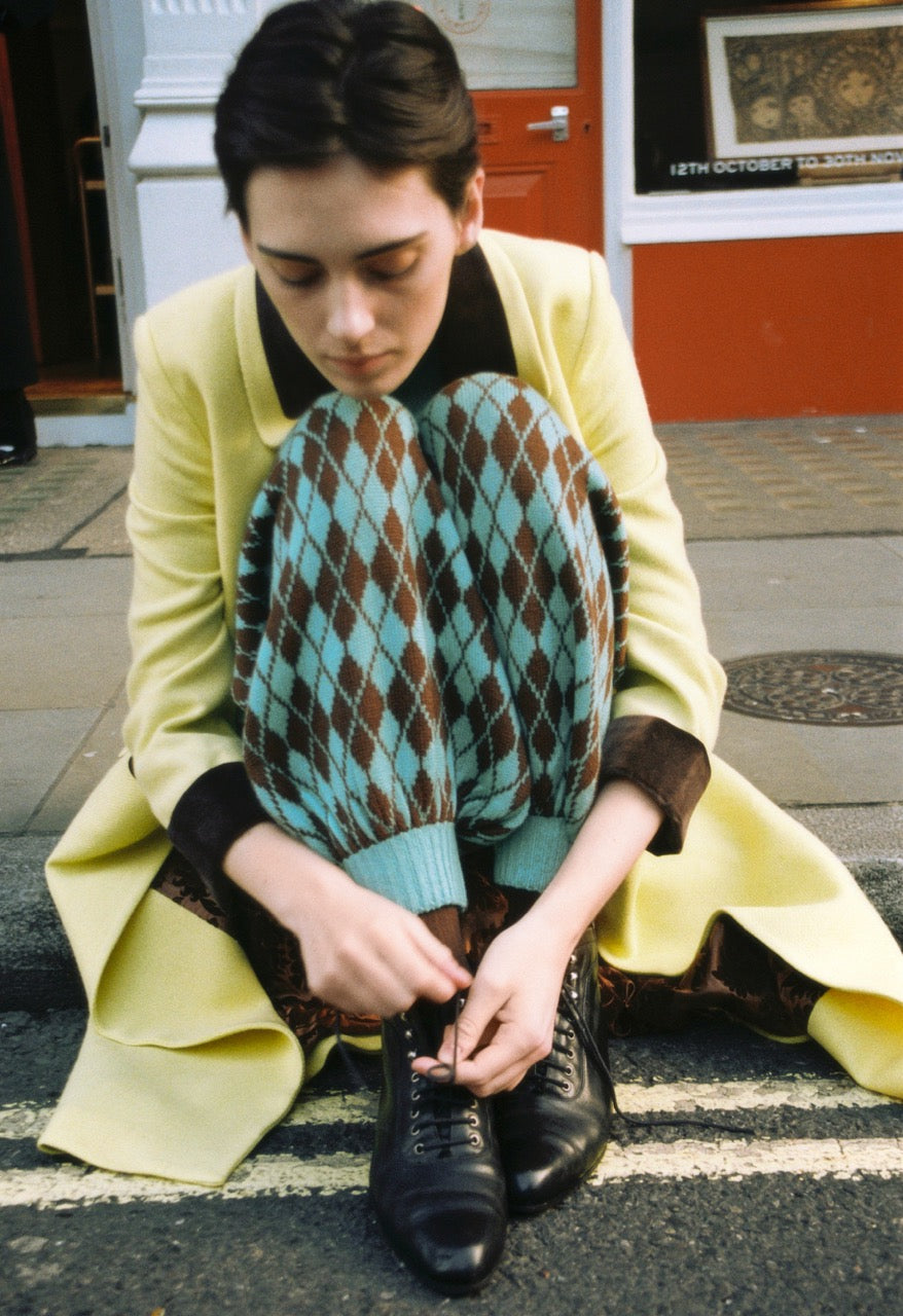 Arlequín Knit Pants Turquoise