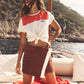 Bicolor Tee Shirt Red