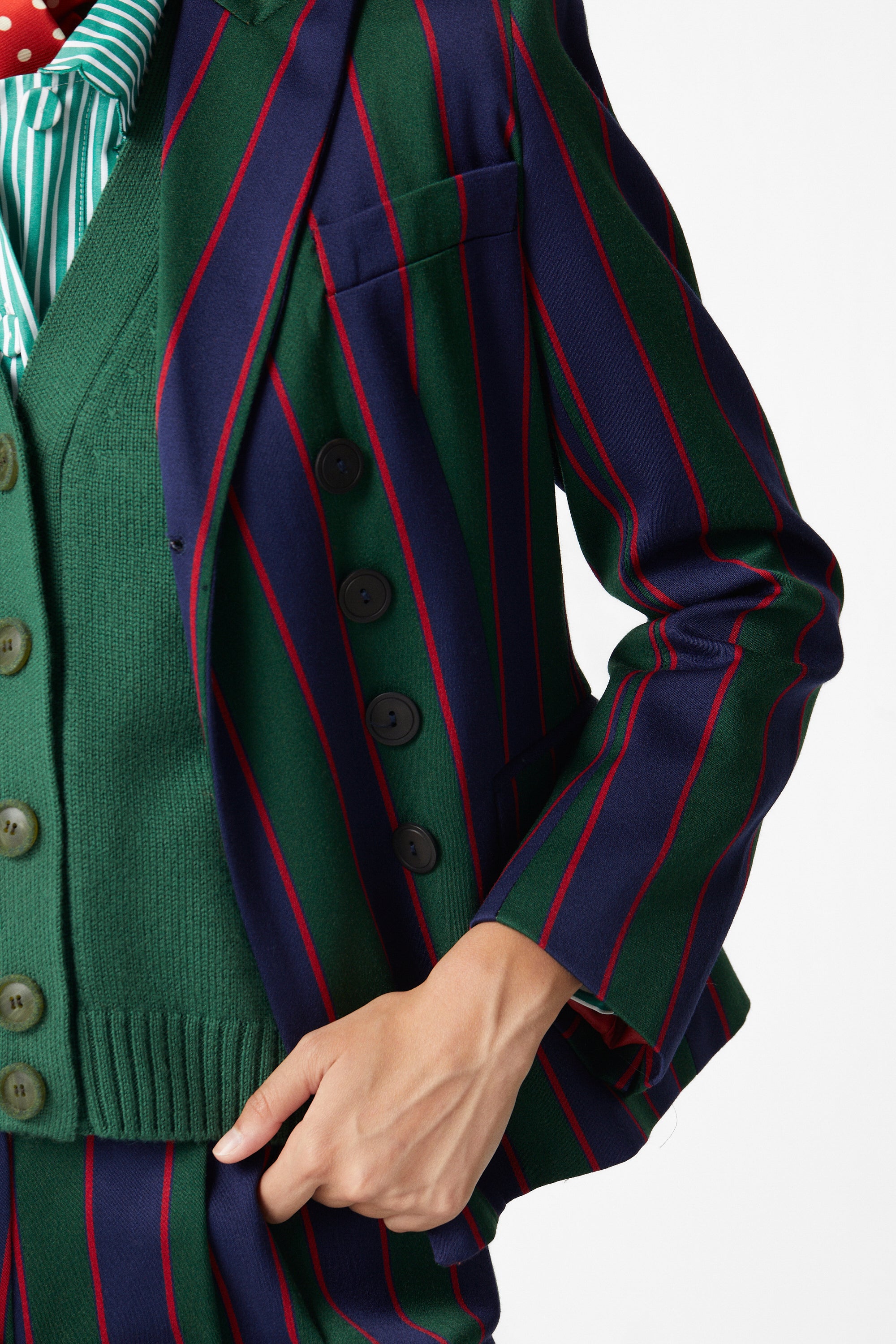 ジャケット・アウター 80s FRANCE jacquard design stripe blazer Augusta Blazer – La Veste