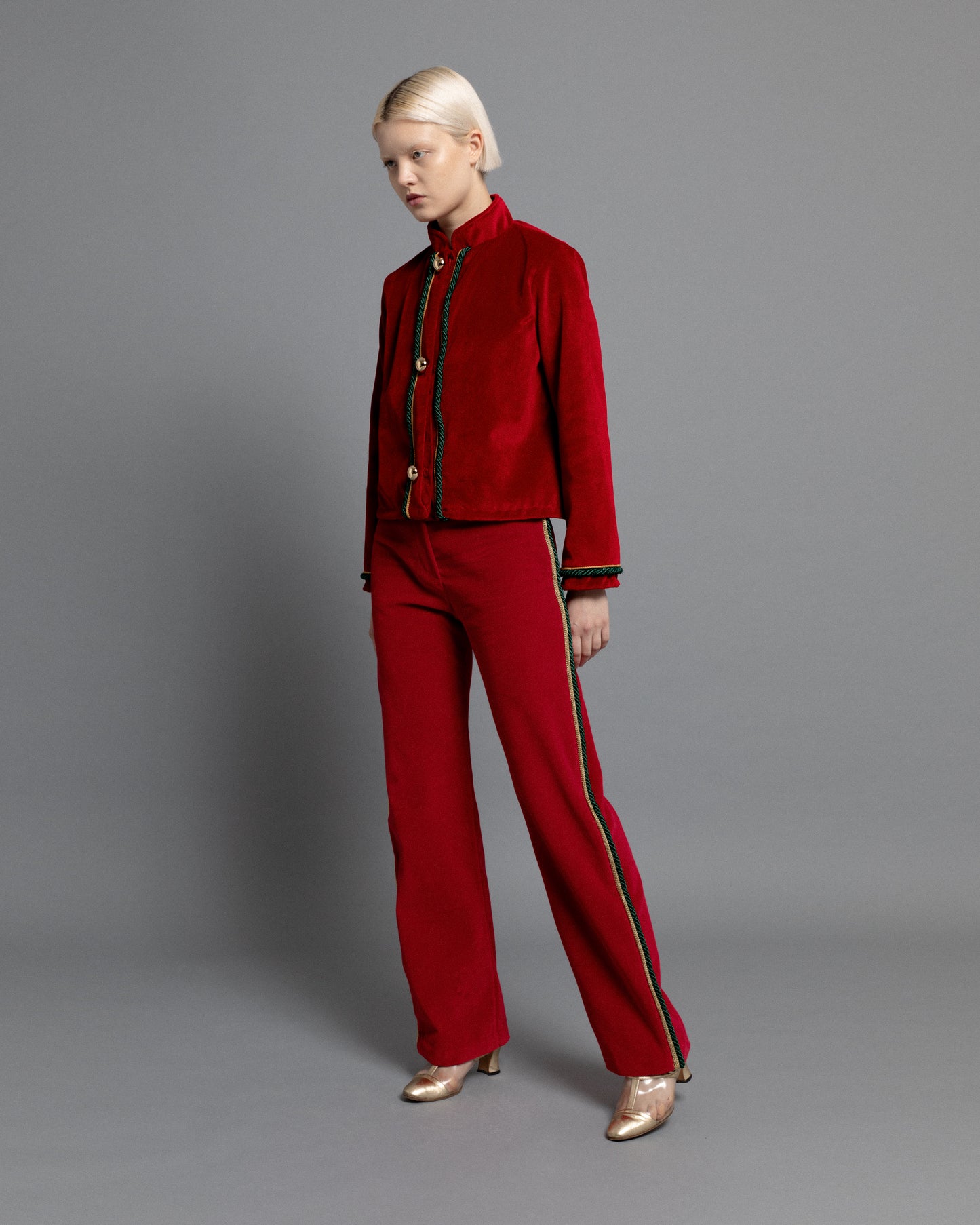 Leonor Pants Velvet Red