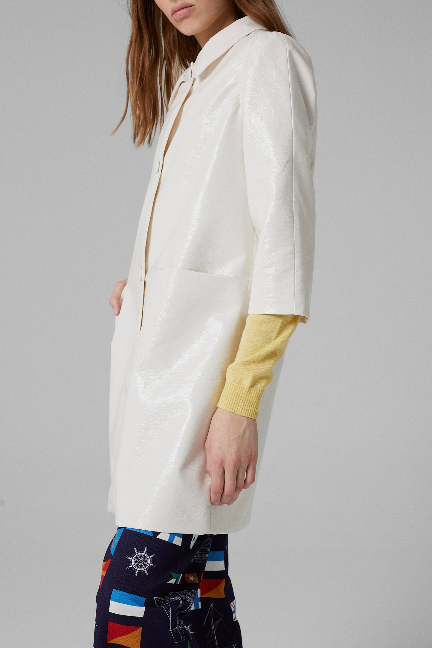 Señorita Out Of School Trench Coat Off White