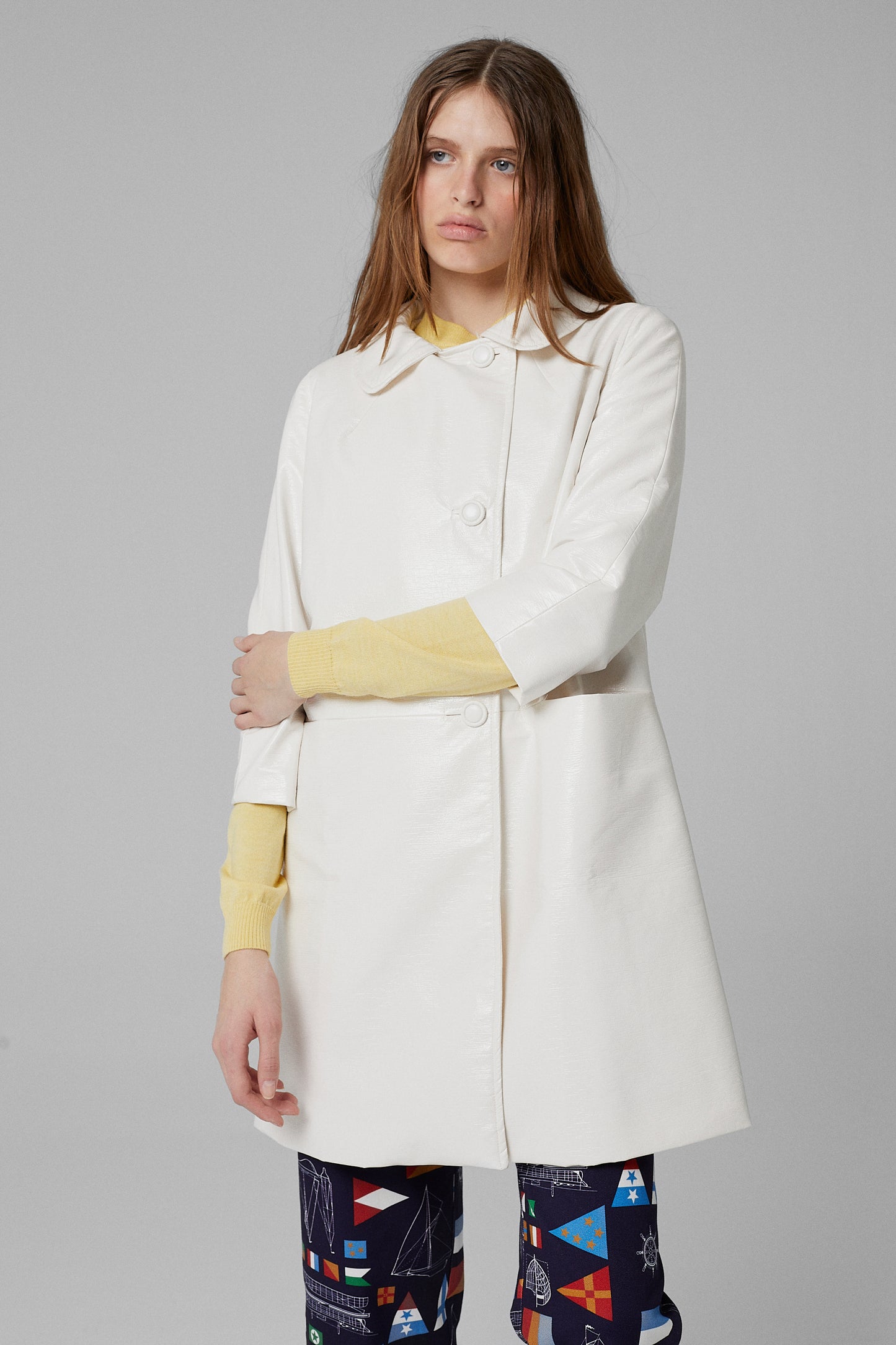 Señorita Out Of School Trench Coat Off White