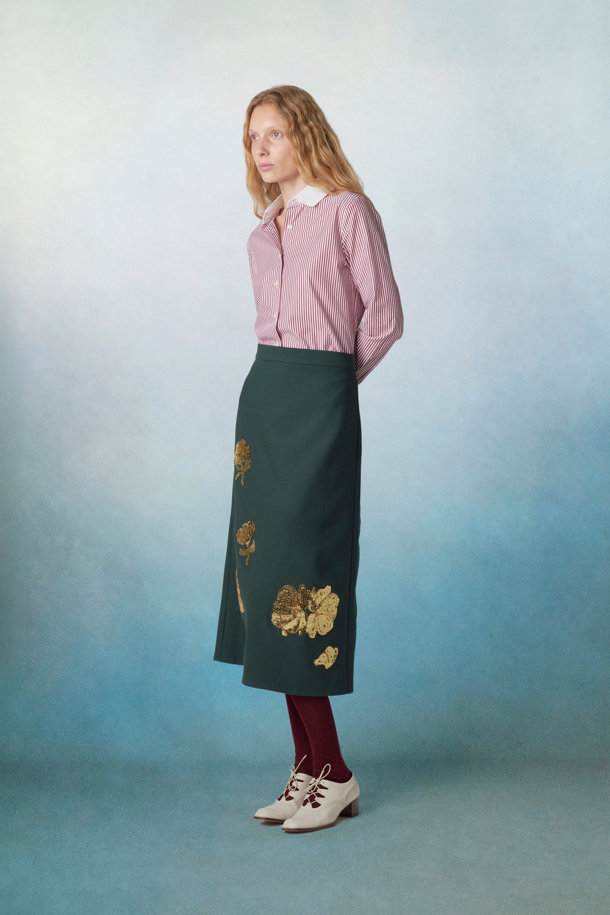 Floral Skirt Green