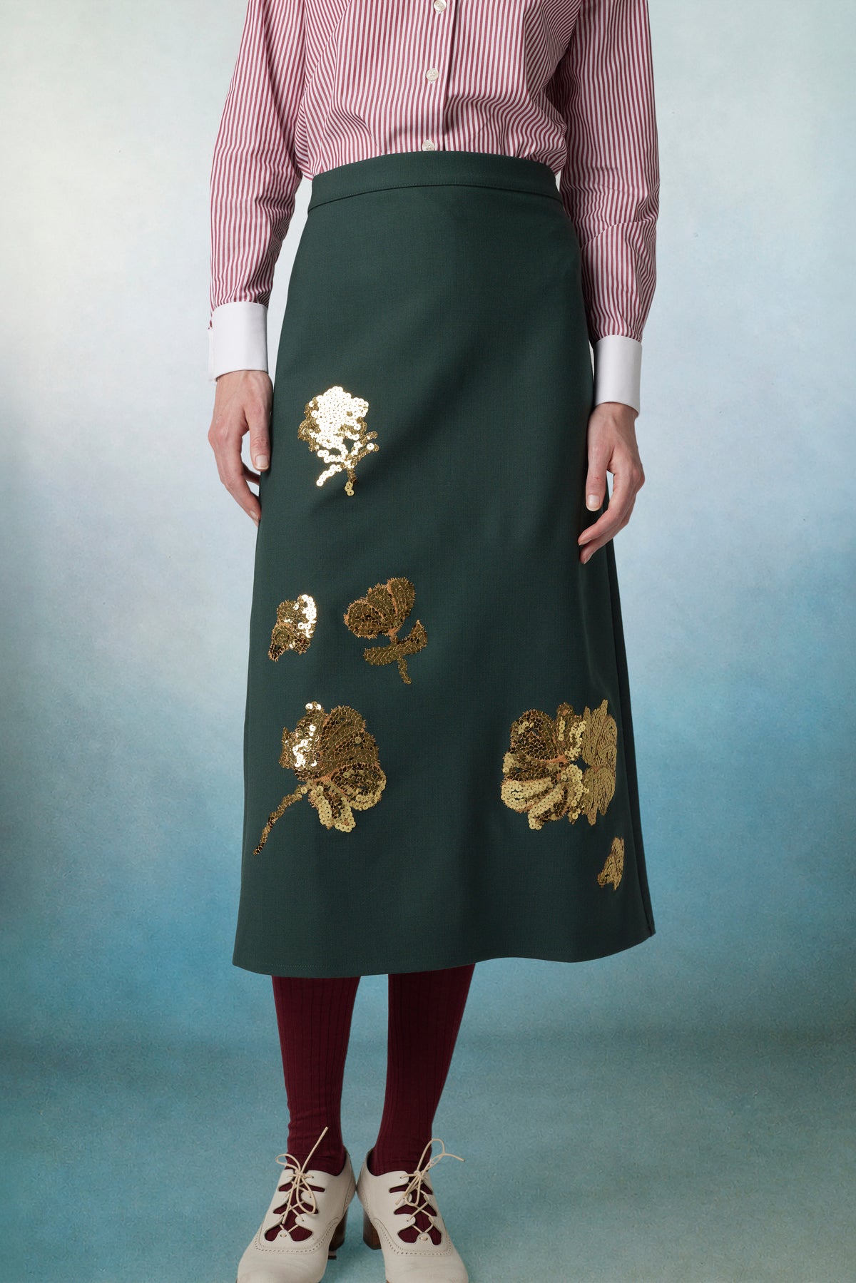 Floral Skirt Green