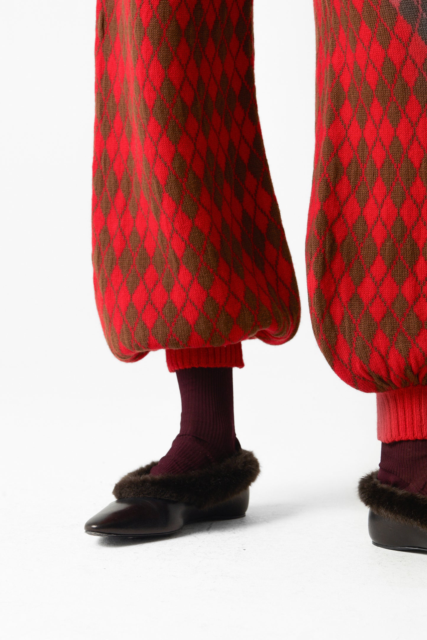 Arlequín Knit Pants Red