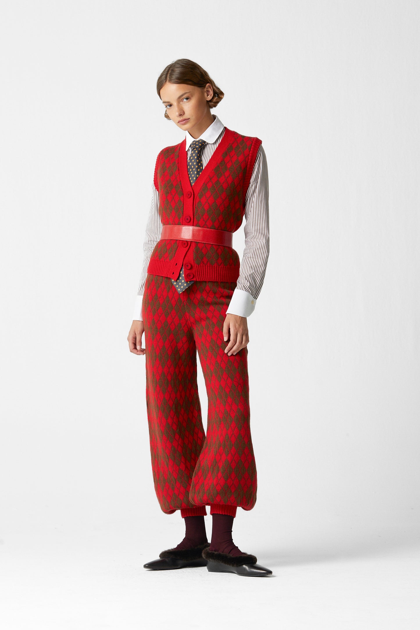 Arlequín Knit Pants Red