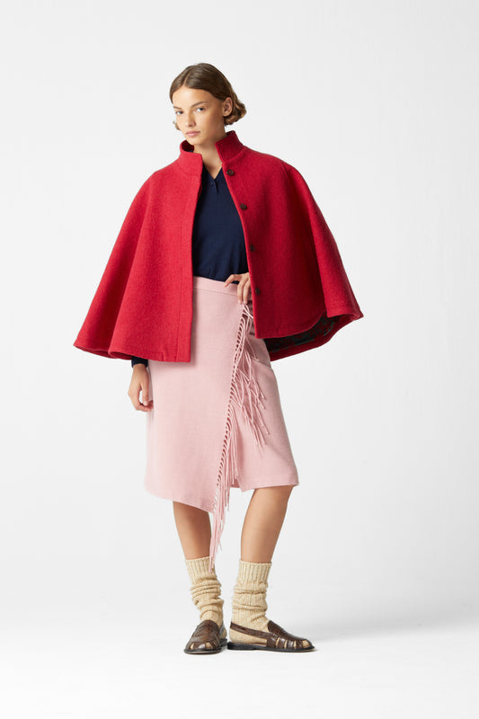 D' Artagnan Wool Cape Red