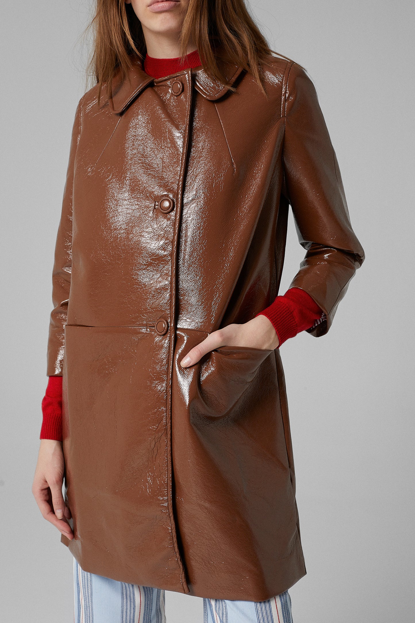 Señorita Out Of School Trench Coat Brown