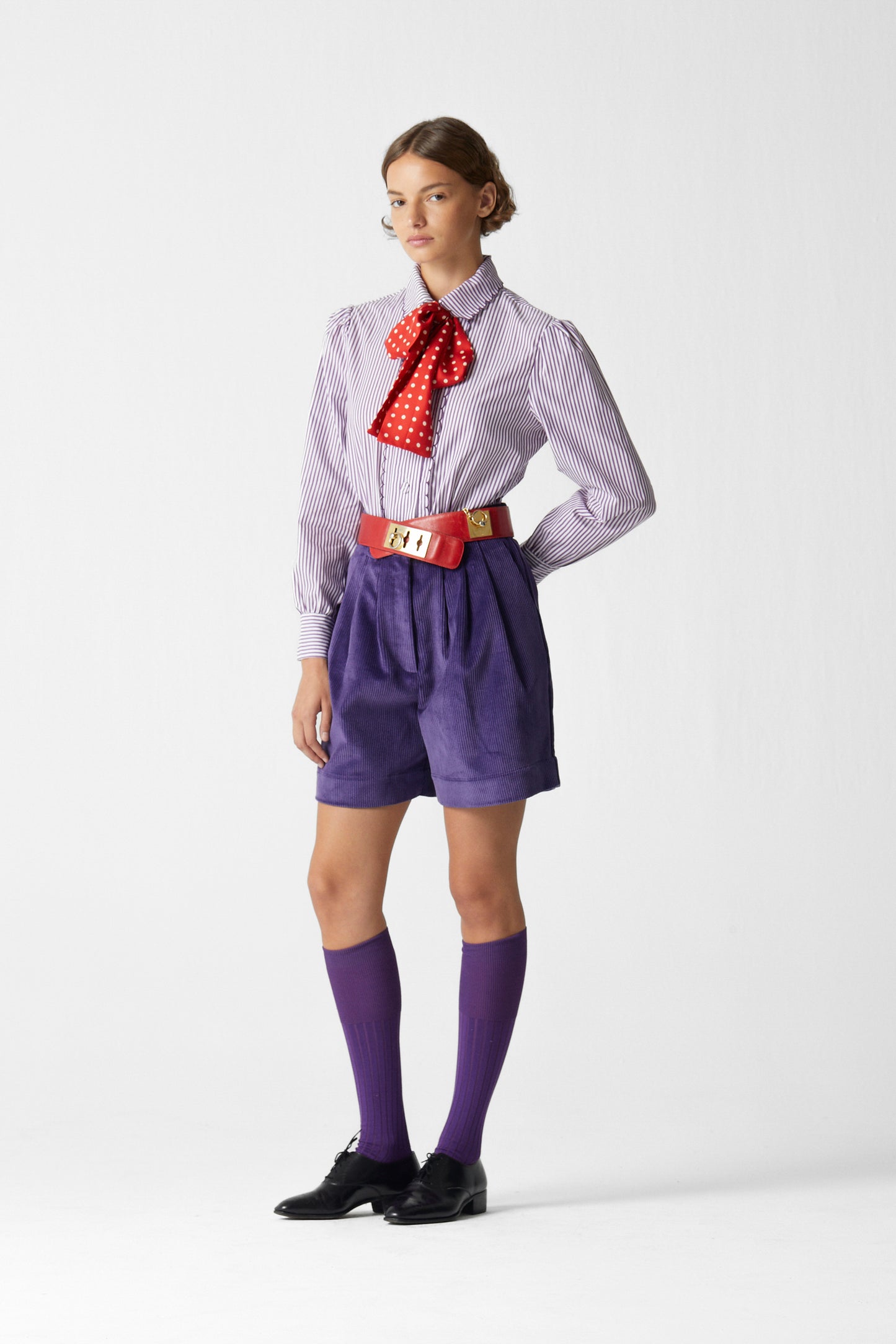 Corduroy Bermuda Purple