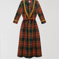 Check Housecoat 01 is a long-sleeved gown with a checkered pattern and a vichy waistband.