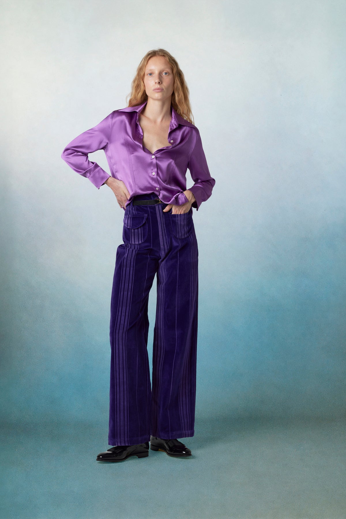 Tombola Velvet Pants Purple