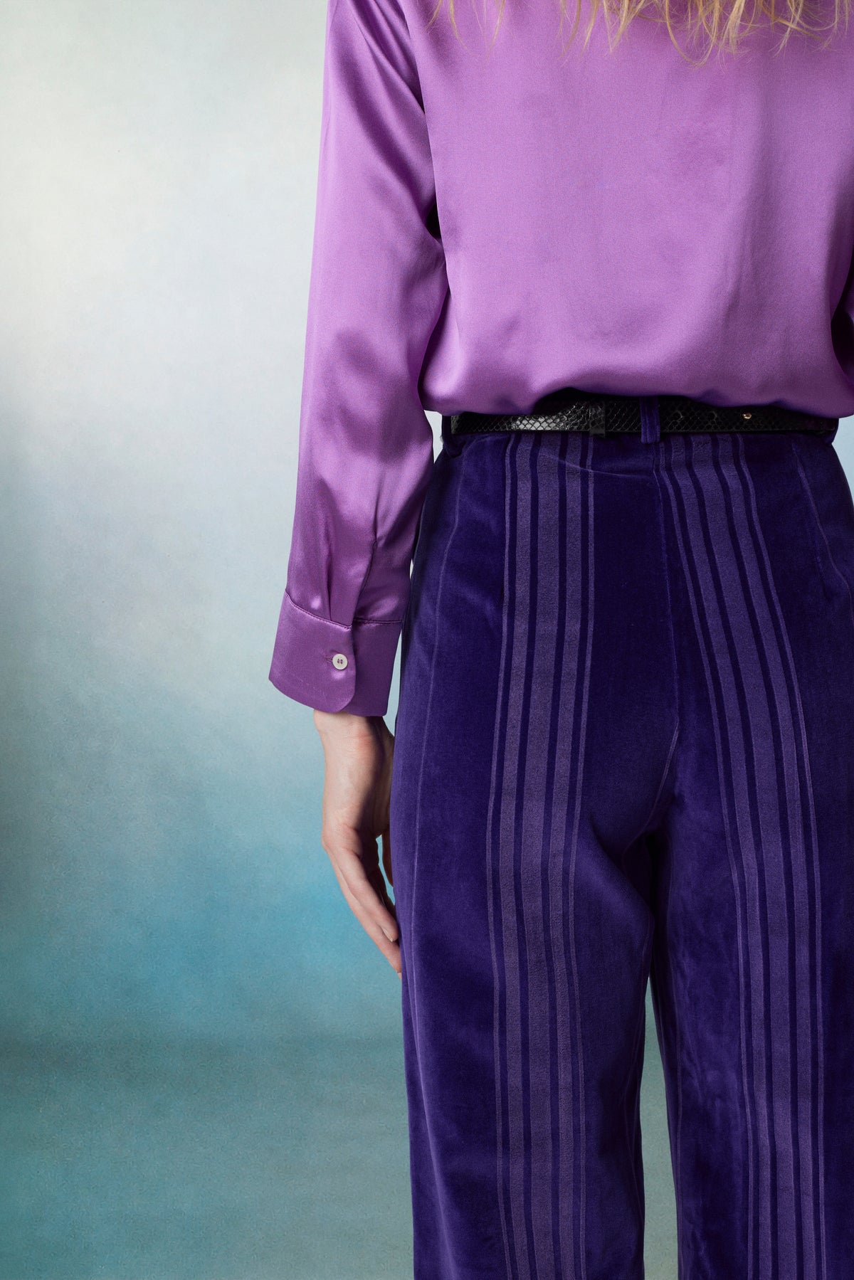Tombola Velvet Pants Purple