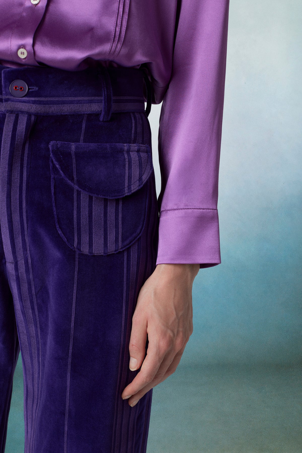Tombola Velvet Pants Purple